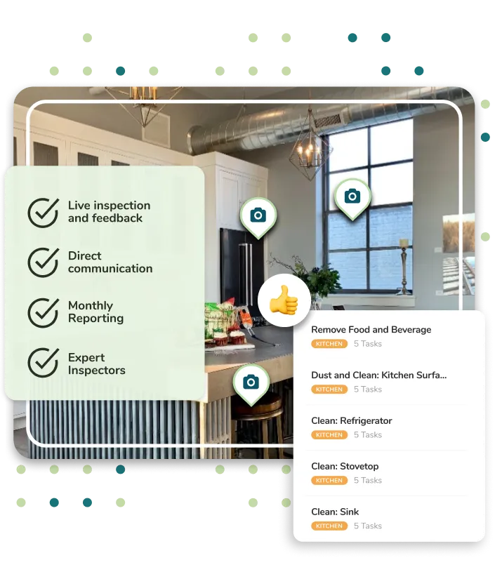 Real-Time Inspection feature overview showing photo-verified turnover reports